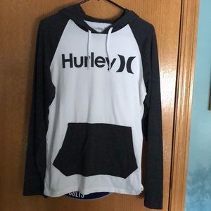 Hurley Mens Small One & Only Raglan Jersey Hoodie